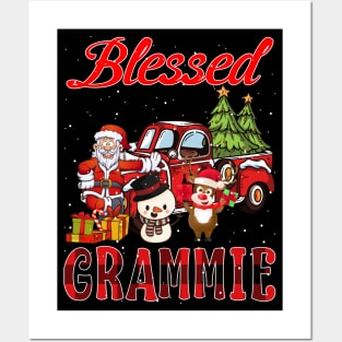 Blessed Grammie Red Plaid Christmas Posters and Art